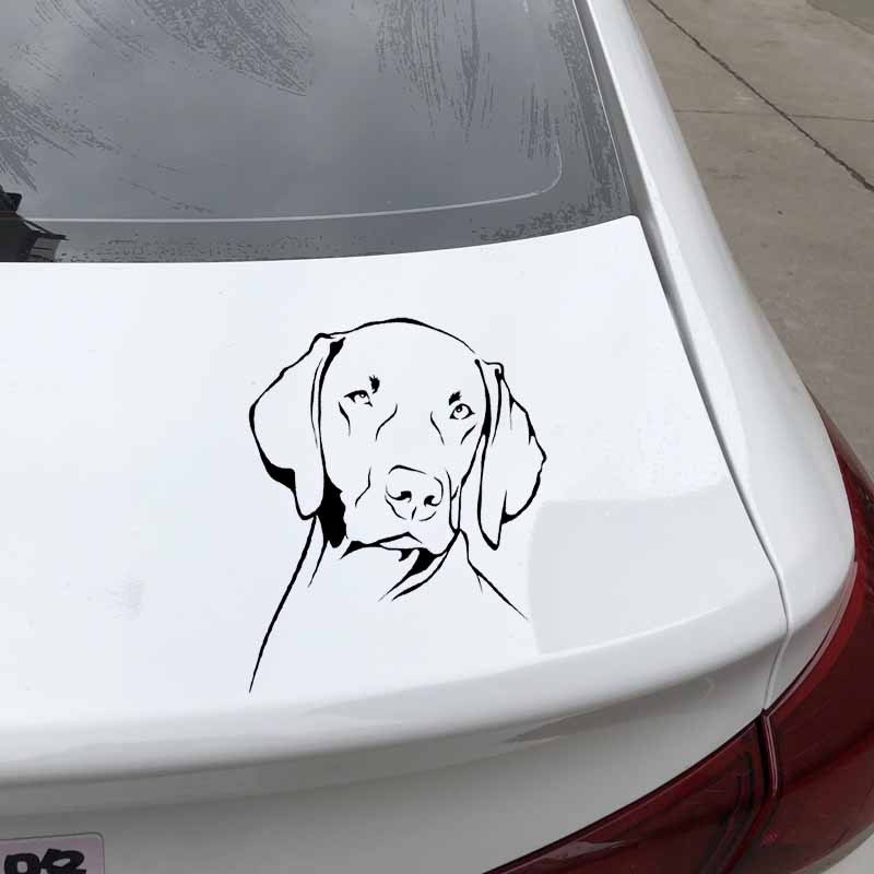 Motorcycle Gear For Dogs - Weimaraner-Hund Umriss Wasserdichter PVC-Vinyl-Aufkleber für Auto