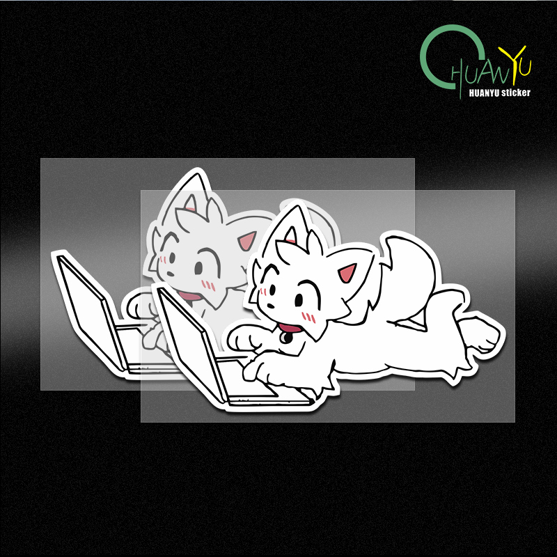 Motorcycle Gear For Dogs - Cartoon Anime Hund reflektierende Autoaufkleber Körper