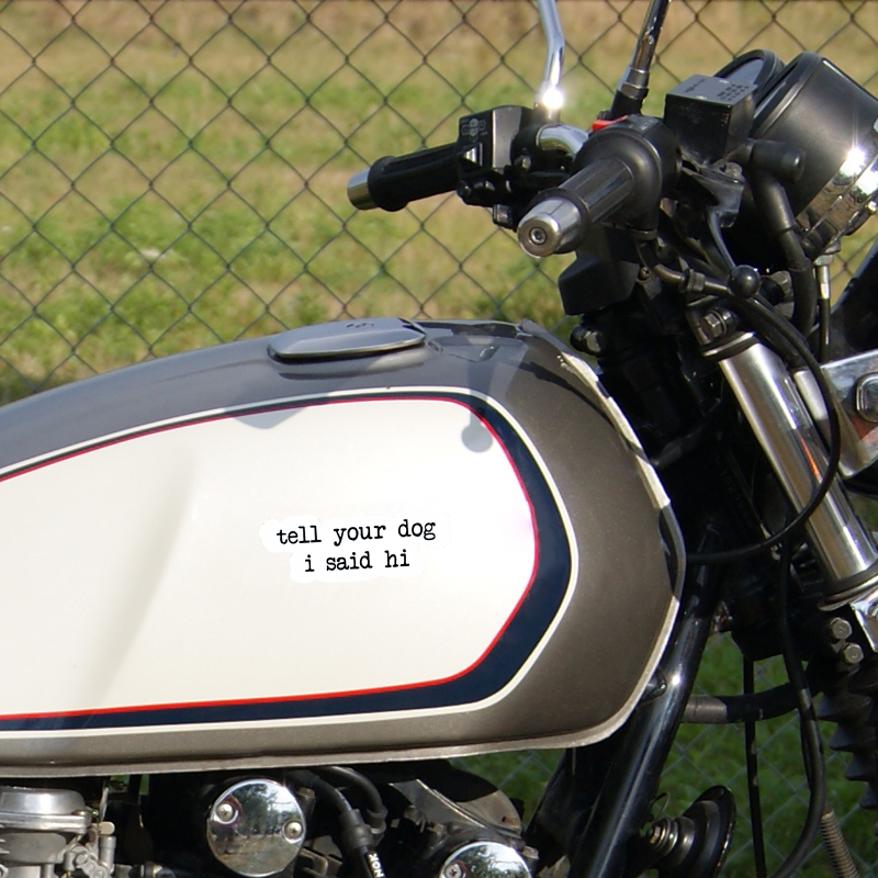 Kreative Text aufkleber sagen  – Motorcycle Gear For Dogs Bewertung und Preis